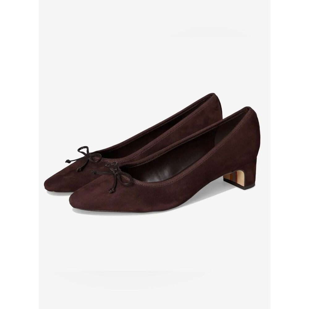 Sam Edelman Brown Suede Ballet heels Square Toe Bow Slip On Shoes Women’s 7M